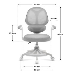 Fotel regulowany dla dziecka Mark Adler Junior 4.5 Grey