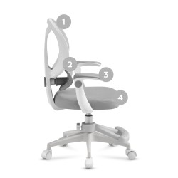 Fotel regulowany dla dziecka Mark Adler Junior 4.5 Grey