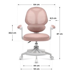 Fotel regulowany dla dziecka Mark Adler Junior 4.5 Pink