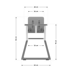 Krzesełko do karmienia TULANO Morsel 25 Grey White