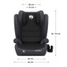Fotelik samochodowy Tulano Joy 35 Black - Grey ISOFIX 100-150cm I-Size