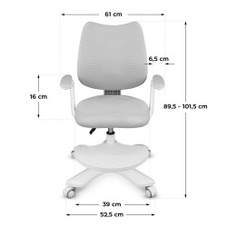 Ergonomiczny fotel dla dzieci Mark Adler Junior 4.6 Grey