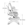 Ergonomiczny fotel dla dzieci Mark Adler Junior 4.6 Grey