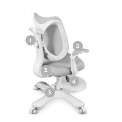 Ergonomiczny fotel dla dzieci Mark Adler Junior 4.6 Grey
