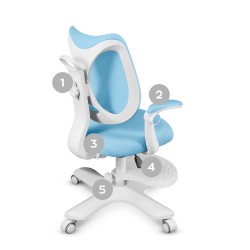 Ergonomiczny fotel dla dzieci Mark Adler Junior 4.6 Blue