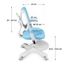 Ergonomiczny fotel dla dzieci Mark Adler Junior 4.6 Blue