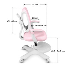 Ergonomiczny fotel dla dzieci Mark Adler Junior 4.6 Pink