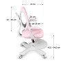 Ergonomiczny fotel dla dzieci Mark Adler Junior 4.6 Pink