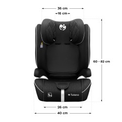 Fotelik samochodowy Tulano Zooma 25 Black 76 -150cm I-Size