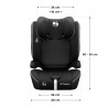 Fotelik samochodowy Tulano Zooma 25 Black 76 -150cm I-Size