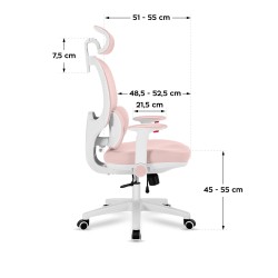 Ergonomiczny fotel dla dzieci Mark Adler Junior 6.3 Pink