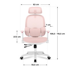 Ergonomiczny fotel dla dzieci Mark Adler Junior 6.3 Pink