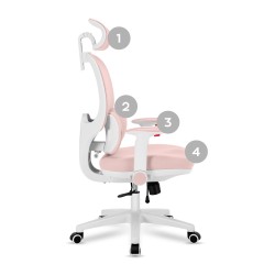 Ergonomiczny fotel dla dzieci Mark Adler Junior 6.3 Pink