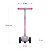 Hulajnoga balansowa dla dzieci LED Rookie 15 Pink