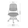 Fotel obrotowy dla dzieci Mark Adler Junior 4.7 Grey