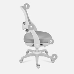 Fotel obrotowy dla dzieci Mark Adler Junior 4.7 Grey