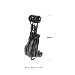 Wózek spacerowy Tulano Davos 35 Grey-Black