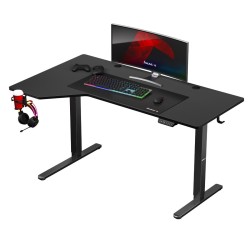 Biurko narożne elektryczne Huzaro Hero 9.1 Black 145 cm
