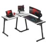 Biurko narożne gamingowe Huzaro Hero 6.0 White 147 cm