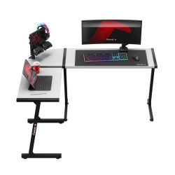 Biurko narożne gamingowe Huzaro Hero 6.0 White 147 cm