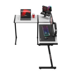 Biurko narożne gamingowe Huzaro Hero 6.0 White 147 cm