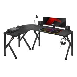 Biurko narożne gamingowe Huzaro Hero 6.3 Black 154 cm
