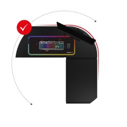 Biurko narożne gamingowe Huzaro Hero 6.3 Black 154 cm