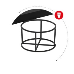 Biurko narożne gamingowe Huzaro Hero 6.3 Black 154 cm