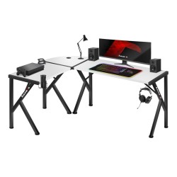 Biurko narożne gamingowe Huzaro Hero 6.3 White 154 cm