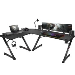 Biurko narożne gamingowe Huzaro Hero 7.0 Black 154 cm