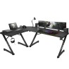 Biurko narożne gamingowe Huzaro Hero 7.0 Black 154 cm