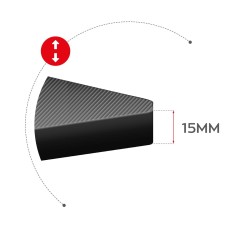 Biurko narożne gamingowe Huzaro Hero 7.0 Black 154 cm