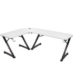 Biurko narożne gamingowe Huzaro Hero 7.0 White 154 cm