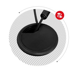 Biurko narożne gamingowe Huzaro Hero 7.0 White 154 cm