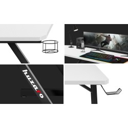 Biurko narożne gamingowe Huzaro Hero 7.0 White 154 cm