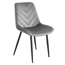 Krzesło welurowe Mark Adler Prince 3.0 szare