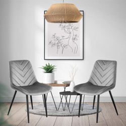 Krzesło welurowe Mark Adler Prince 3.0 szare