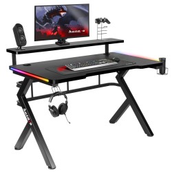 Biurko Gamingowe Huzaro Hero 5.0 RGB LED Black 120 cm