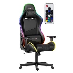 Fotel Gamingowy HUZARO FORCE 6.2 RGB LED Black