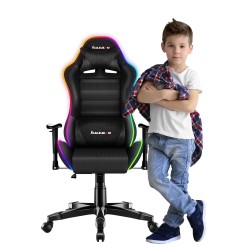 Fotel  gamingowy dla dziecka HUZARO RANGER 6.0 RGB Black Mesh