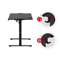 Biurko Elektryczne Huzaro Hero 8.2 RGB LED Black 120 cm