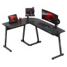 Biurko narożne gamingowe HUZARO Hero 6.0 RGB Smart Black 147 cm