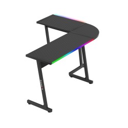 Biurko narożne gamingowe HUZARO Hero 6.0 RGB Smart Black 147 cm