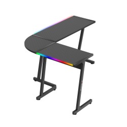 Biurko narożne gamingowe HUZARO Hero 6.0 RGB Smart Black 147 cm