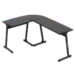 Biurko narożne gamingowe HUZARO Hero 6.0 RGB Smart Black 147 cm