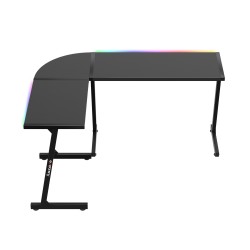 Biurko narożne gamingowe HUZARO Hero 6.0 RGB Smart Black 147 cm