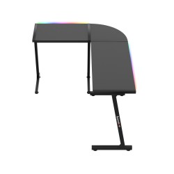 Biurko narożne gamingowe HUZARO Hero 6.0 RGB Smart Black 147 cm