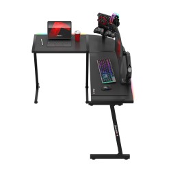 Biurko narożne gamingowe HUZARO Hero 6.0 RGB Smart Black 147 cm