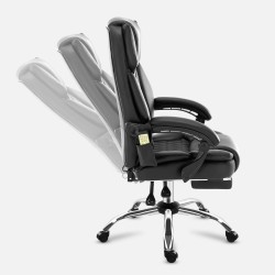 Fotel biurowy z masażem Mark Adler Boss 6.0 Black