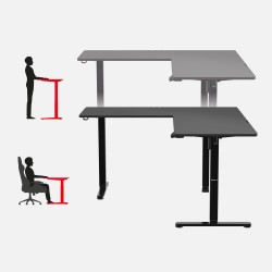 Biurko narożne elektryczne Huzaro Hero 9.5 Black 160 cm
